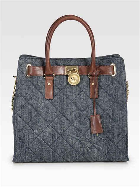 michael kors quilted hamilton satchel|Michael Kors Hamilton large tote.